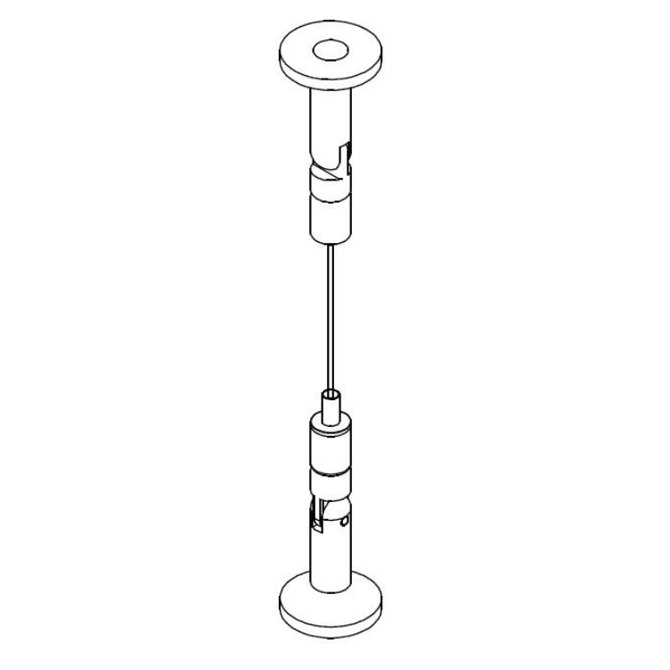 Picture of 10' Silver Satin Ceiling-Floor Cable Anchor Set